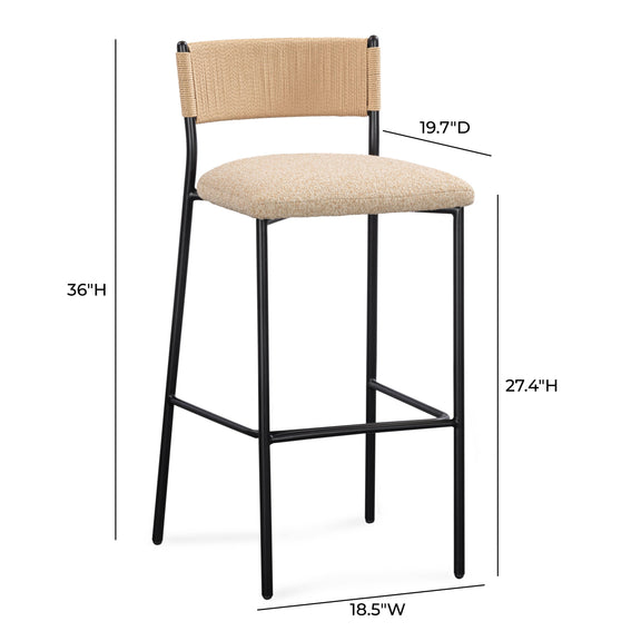 Celine Performance Boucle Stool - Tan / Counter Height