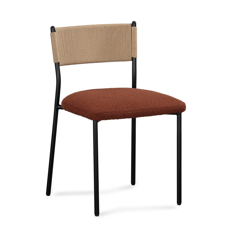Celine Performance Boucle Dining Chair - Set of 2 - Maroon