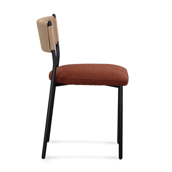 Celine Performance Boucle Dining Chair - Set of 2 - Maroon