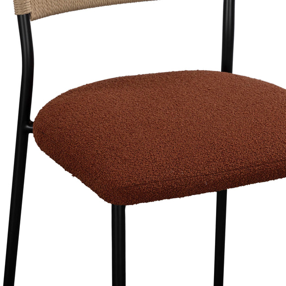 Celine Performance Boucle Dining Chair - Set of 2 - Maroon