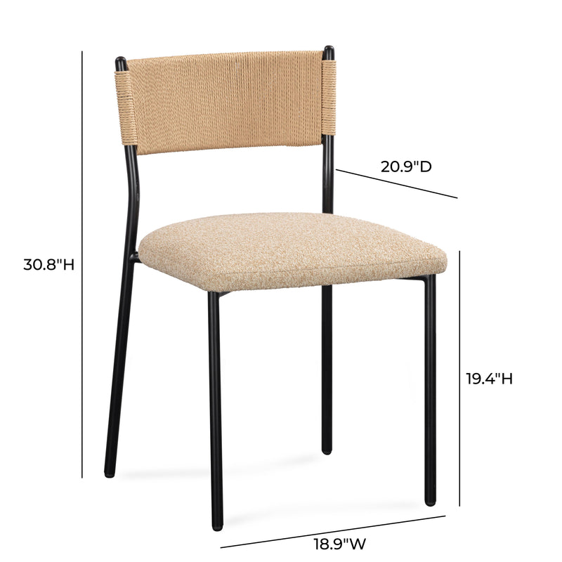 Celine Performance Boucle Dining Chair - Set of 2 - Tan