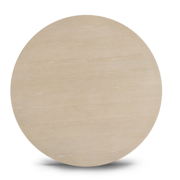 Brocha 48'' Ash Wood Round Dining Table - Driftwood