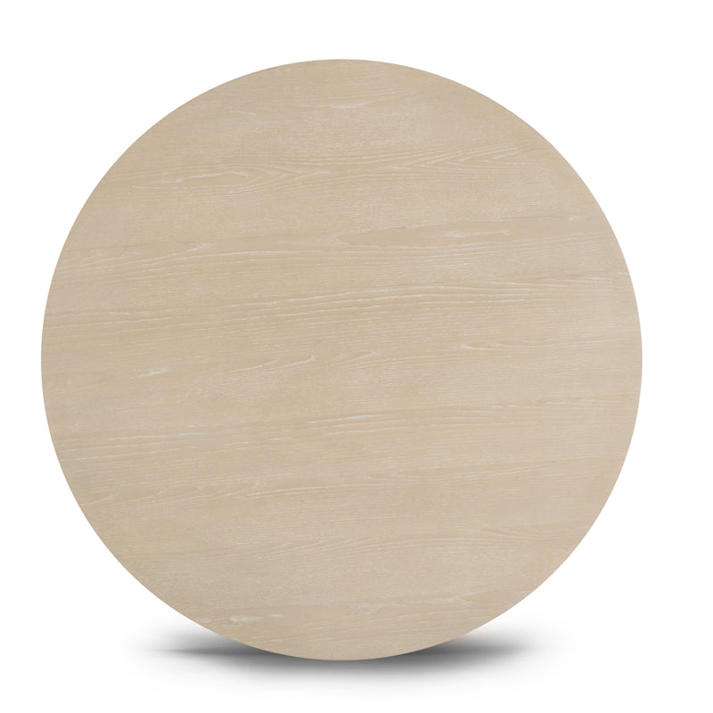 Brocha 48'' Ash Wood Round Dining Table - Driftwood