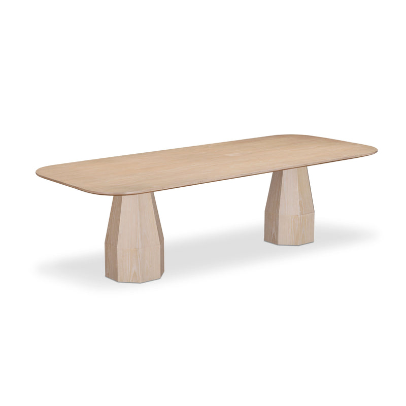 Brocha 106" Ash Wood Rectangular Dining Table - Driftwood