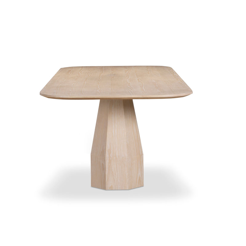Brocha 106" Ash Wood Rectangular Dining Table - Driftwood