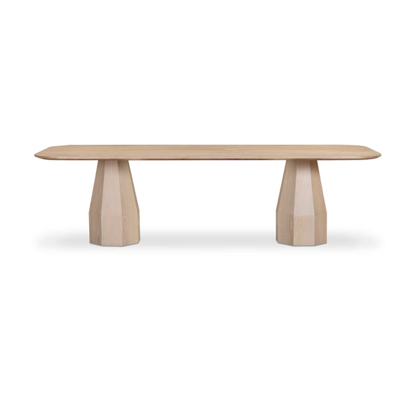 Brocha 106" Ash Wood Rectangular Dining Table - Driftwood