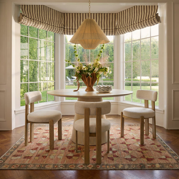 Sahara Round Oak Dining Table (41"-60") - Natural / 41"