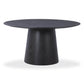 Sahara Round Oak Dining Table (41"-60") - Black / 60"