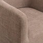 Helena Tall Textured Weave Performance Fabric Dining Chair - Chocolate Brown