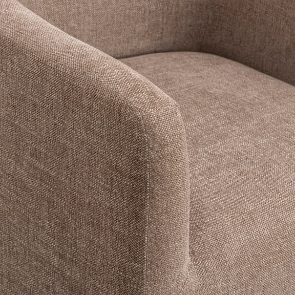 Helena Tall Textured Weave Performance Fabric Dining Chair - Chocolate Brown