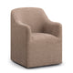 Helena Tall Textured Weave Performance Fabric Dining Chair - Chocolate Brown