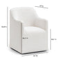 Helena Tall Textured Weave Performance Fabric Dining Chair - Off-White