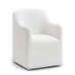 Helena Tall Textured Weave Performance Fabric Dining Chair - Off-White