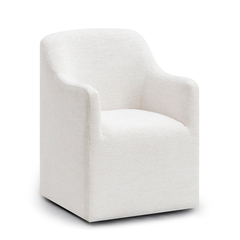 Helena Tall Textured Weave Performance Fabric Dining Chair - Off-White