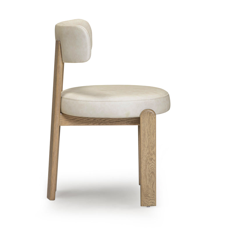 Odessa Performance Vegan Leather Dining Chair - Cream