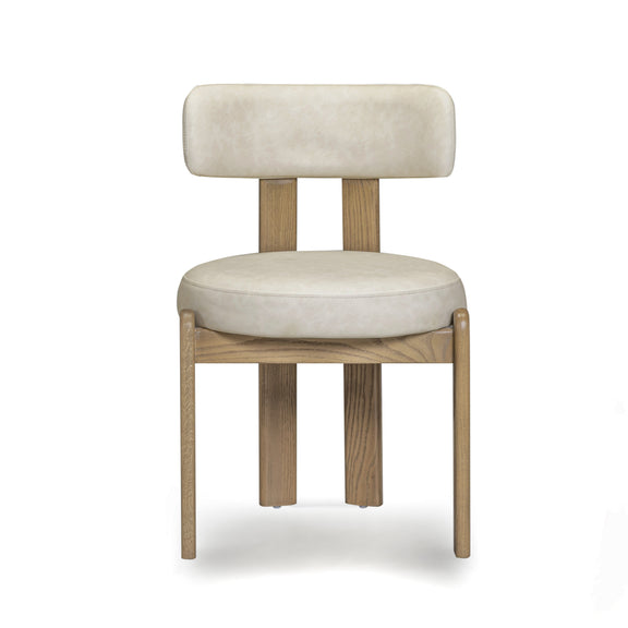 Odessa Performance Vegan Leather Dining Chair - Cream