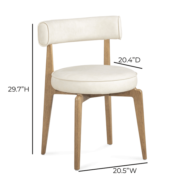 Nikita Performance Vegan Leather Dining Chair - Cream
