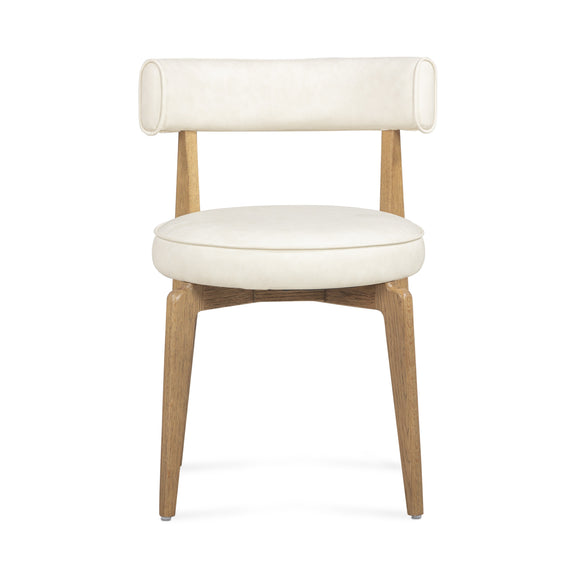 Nikita Performance Vegan Leather Dining Chair - Cream