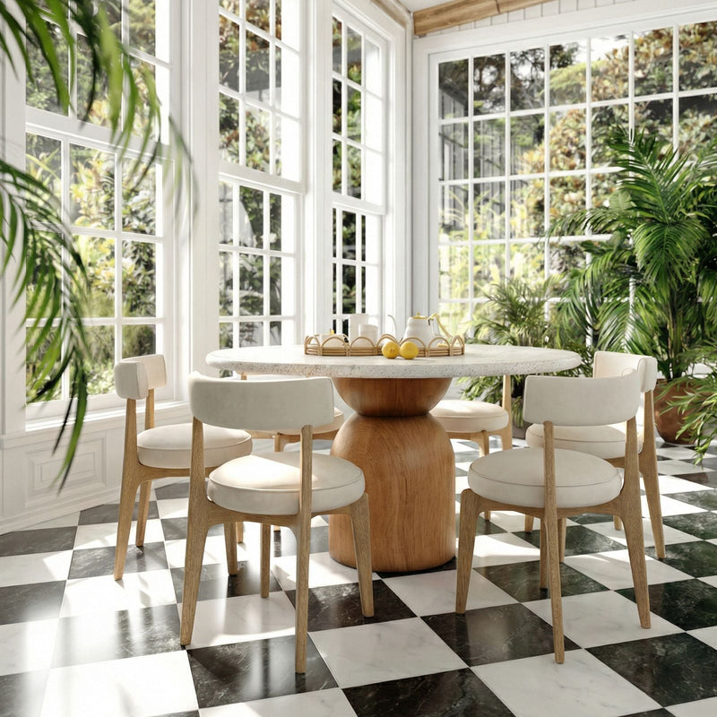 Nikita Performance Vegan Leather Dining Chair - Cream