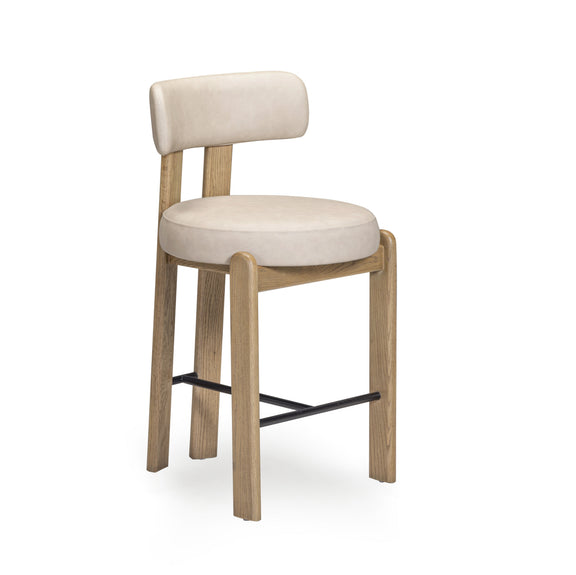 Odessa Performance Vegan Leather Counter Stool - Taupe