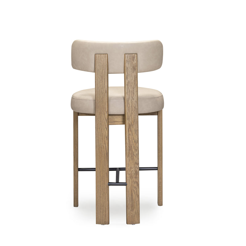 Odessa Performance Vegan Leather Counter Stool - Taupe