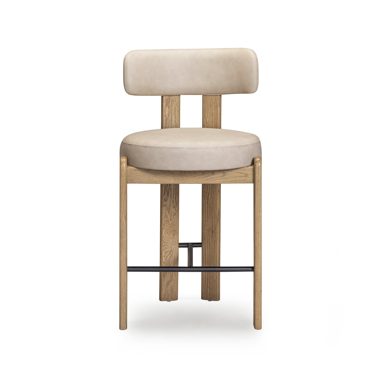 Odessa Performance Vegan Leather Counter Stool - Taupe