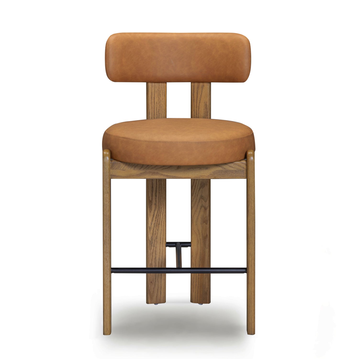 Odessa Performance Vegan Leather Counter Stool - Brown