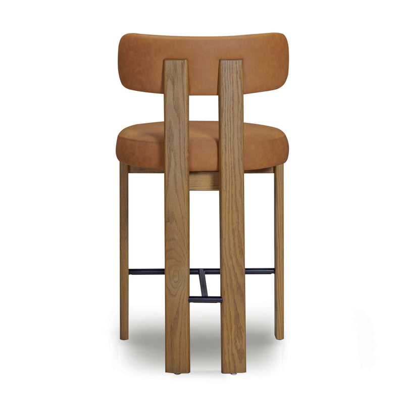 Odessa Performance Vegan Leather Counter Stool - Brown