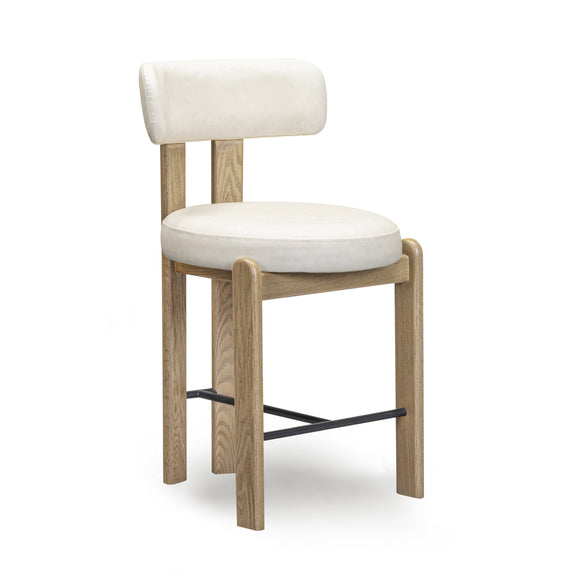 Odessa Performance Vegan Leather Counter Stool - Cream