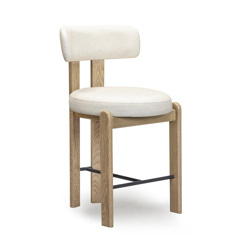 Odessa Performance Vegan Leather Counter Stool - Cream