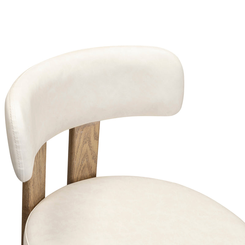 Odessa Performance Vegan Leather Counter Stool - Cream