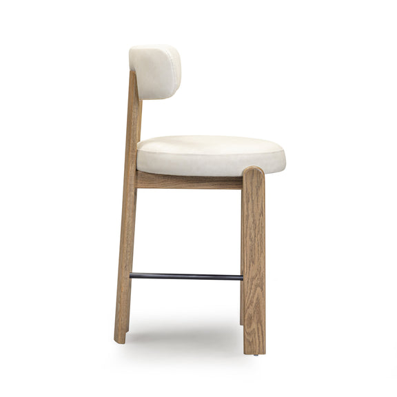 Odessa Performance Vegan Leather Counter Stool - Cream