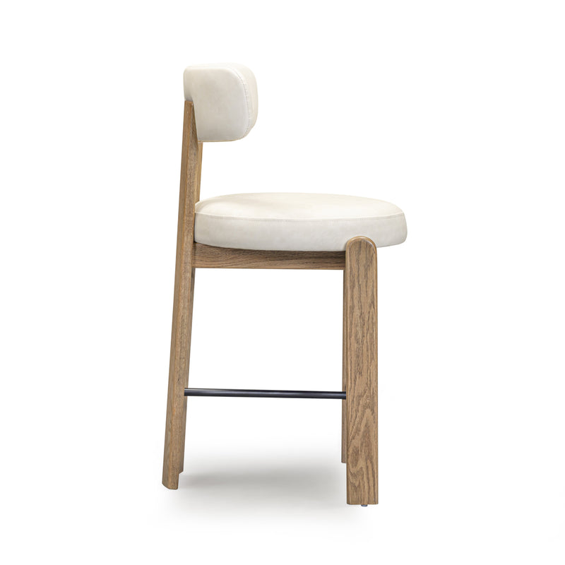 Odessa Performance Vegan Leather Counter Stool - Cream