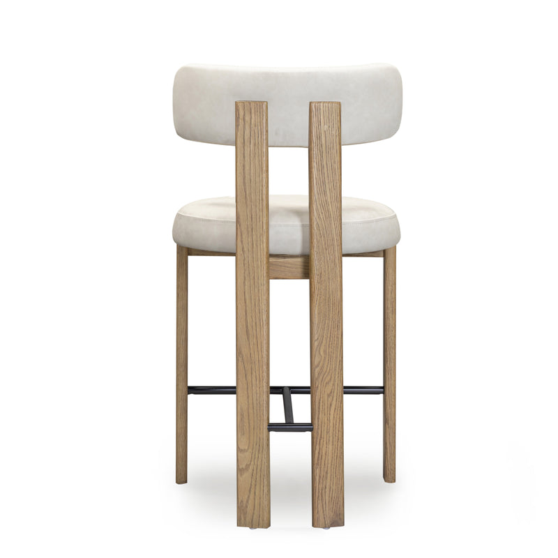 Odessa Performance Vegan Leather Counter Stool - Cream