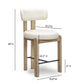 Odessa Performance Vegan Leather Counter Stool - Cream