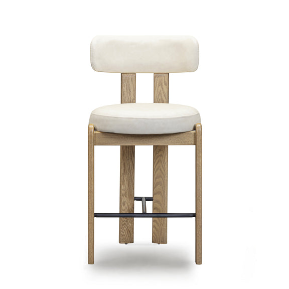 Odessa Performance Vegan Leather Counter Stool - Cream