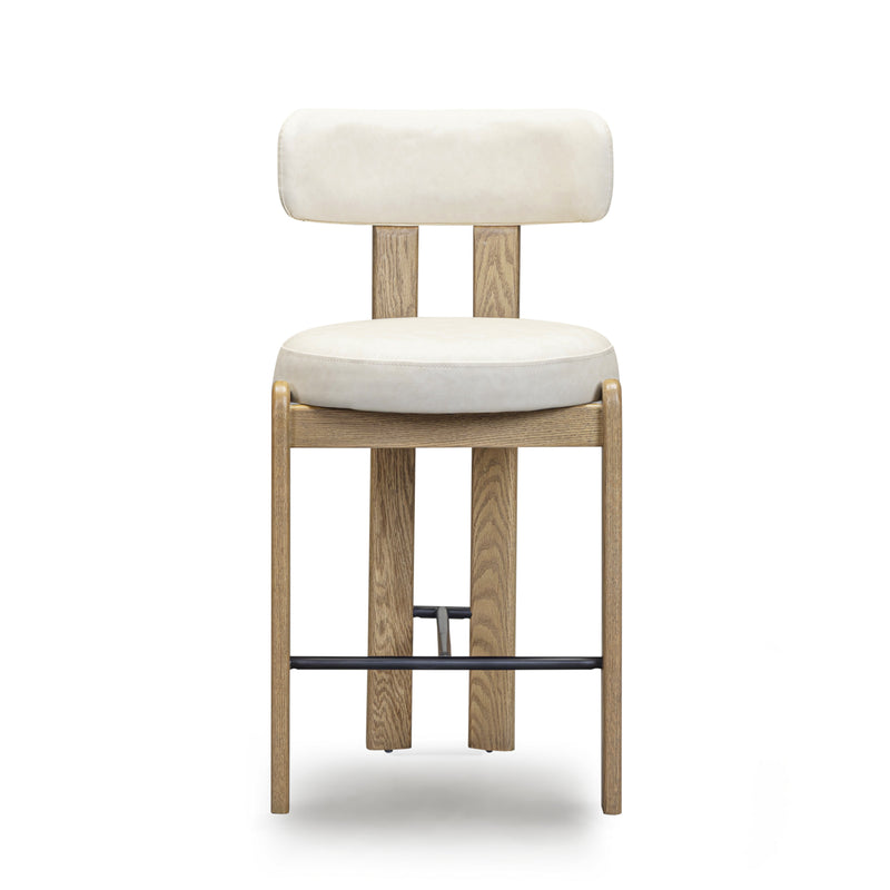 Odessa Performance Vegan Leather Counter Stool - Cream