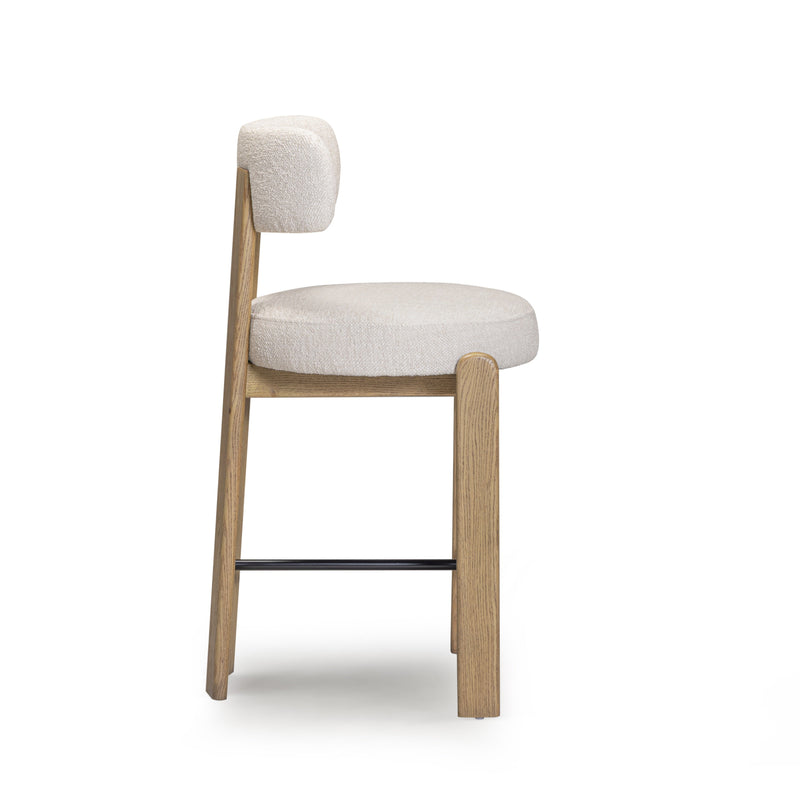 Odessa Cream Performance Fabric Counter Stool