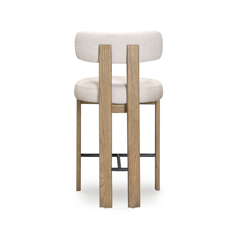 Odessa Cream Performance Fabric Counter Stool