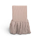 Gertrude Striped Performance Linen Skirted Dining Chair - Brown