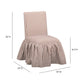 Gertrude Striped Performance Linen Skirted Dining Chair - Brown