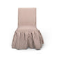 Gertrude Striped Performance Linen Skirted Dining Chair - Brown