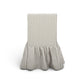 Gertrude Striped Performance Linen Skirted Dining Chair - Khaki