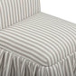 Gertrude Striped Performance Linen Skirted Dining Chair - Khaki