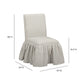 Gertrude Striped Performance Linen Skirted Dining Chair - Khaki