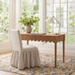 Gertrude Striped Performance Linen Skirted Dining Chair - Khaki