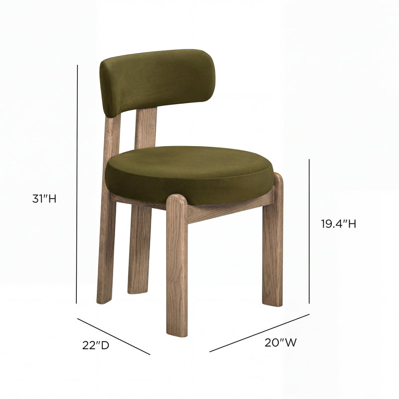 Odessa Green Performance Velvet Dining Chair