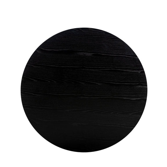 Brocha 48'' Ash Wood Round Dining Table - Black