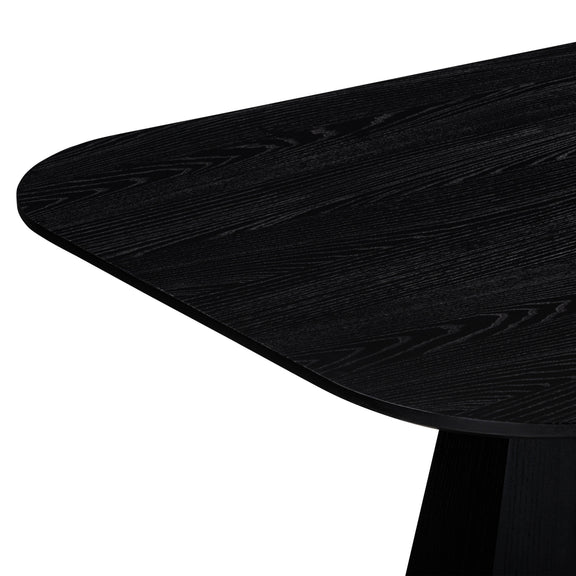 Brocha 106" Ash Wood Rectangular Dining Table - Black