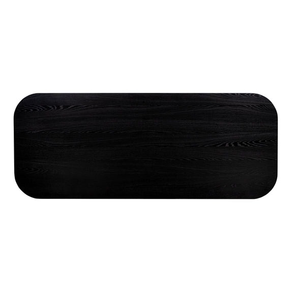 Brocha 106" Ash Wood Rectangular Dining Table - Black